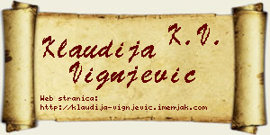 Klaudija Vignjević vizit kartica